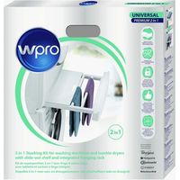 WPRO SKP101 Kit de Superposition Universel 2 en 1 Lave-linge / Sèche Linge avec tablette et Séchoir