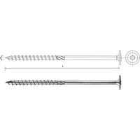 WKRĘT DO DREWNA Z KOŁNIERZEM NA TORX OCYNKOWANY 6200MM T30 - 100.0 SZT - SPKK 6200