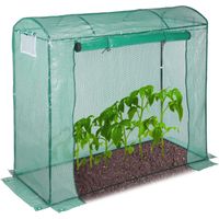Relaxdays – Serre à tomates 170x80x200 cm – Housse résistante aux UV – Porte enroulable et fenêtres ajustables – 8 piquets de fixation