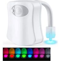 Lampe Toilette Veilleuse LED Détecteur - Mouvement Eclairage Lampe Toilette LED pour Salle de Bain/Seau d'aisances/toilettes/Cabinet/Lavabo/Cuvette Siège 8 Couleurs avec divers modèles de changement 7