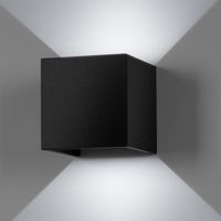 Applique LED cubo nera da parete 12W IP65 – Luce calda, naturale o fredda – Up & down per esterno (Copia) - Colore della luce: Luce fredda