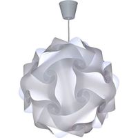 Suspension DIYLustre de chambre, abat-jour prêt à installer pour décorer le salon, la chambre d'enfant, la chambre d'adolescent ou la chambre d'adulteØ 30 cmBlanc