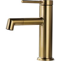 LONHEO Mitigeur de Lavabo Bec Pivotant 360° Robinet à Eau Chaude et Froide pour Vasque Robinet de Salle de Bain avec Barboteur démotable, Doré