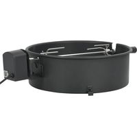 Kit d'anneau de rôtissoire barbecue 47 cm Noir vidaXL