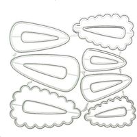 Hair Clips Metal Cutting Dies Stencil DIY Scrapbooking Album Paper Card Template