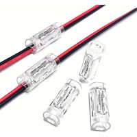 2-poliger Kabelverbinder – Lötfreier Schnellverbinder für 18–20 AWG (0,5–0,75 mm²), Zweiadriger Draht-zu-Draht Verbinder, Transparentes PC-Gehäuse, für KFZ- und Industrieverkabelung, 10 Stück