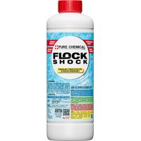 Pulitore per piscine Flock Shock - 1 litro - Acqua cristallina - Elimina rapidamente i problemi