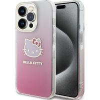 Cover per iPhone 15 Pro Hello Kitty IML Gradient Electrop Kitty Head (Rosa)