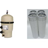 Lot de 4 cartouches inox pour filtre de piscine Pentair 520 – Hauteur 810 mm – Filtration optimale – Écoresponsable et durable – Easyfilter