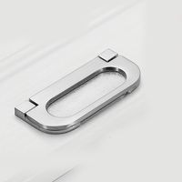(4pcs) Acier inoxydable Poignées invisibles argent Cupboard drawer Cabinet Wardrobe Accessories(74mm) Cuisine Armoire Porte Poignées Placard