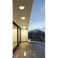 TrAdE Shop Traesio - Plafoniera A Soffitto Da Giardino A Led 24w Luce Fredda Calda Naturale Ip65 Es52 - -Bianco Caldo -