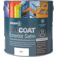 Zinsser AllCoat (Solvent Based) Exterior Satin - 5 Litre - White