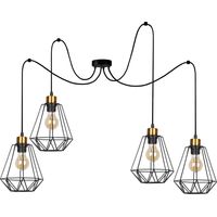 Lampadario Candellux Primo nero oro 4xE27 dimmer IP20