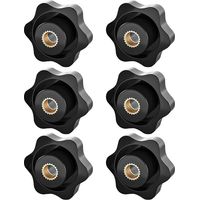 Pack of M8 clamp knobs, knurled thread clamp knobs, star head clamp nut knobs for machinery, furniture, electronic equipment YMYNY