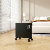 Radiateur 1000W sans soufflerie – certifié CE/GS – installation possible au mur ou sur roulettes – noir