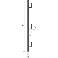 Pince dalle à planches zinguée fixe – Tube 35mm, épaisseur 2mm – Conforme norme EN-13374 – Montage tous les 1,50m – Sirl