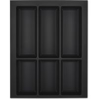 ORGA-BOX VII Besteckeinsatz Besteckkasten schwarz 450 mm mit Softtouch Oberfläche