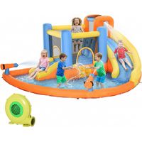 AIYAPLAY 5 in 1 Inflatable Bouncy Castle for Children with Dual Slides