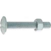 Boulon poelier à tête ronde large fendue en croix acier zingué blanc classe 4.8 NFE 25128/DIN 555 6X80 boîte de 100 - ULTIMA - 80306080