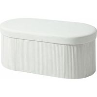 Banco de almacenaje plegable 72 L terciopelo crema 76x38x35 cm