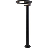 Poteau Led Extérieur pour Projecteur (Hauteur 73Cm) Avec Tête Ronde - Noir Avec Diffuseur Givré
