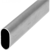 Tubo armadio ovale 30x15mm, 2 metri, acciaio cromato