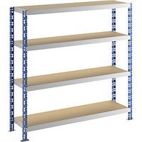 eurokraft basic Scaffale a innesto a campata larga blu/grigio