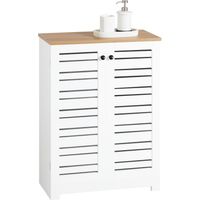 SoBuy Bathroom Cabinet Bathroom Storage Cabinet Cupboard with 2 Doors,BZR41-W