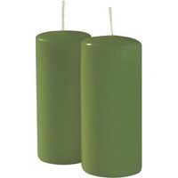 Cereria Di Giorgio Cero D 5 Cm H 12 Cm Verde Muschio 9 Pz