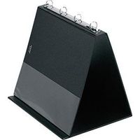 Tischflipchart DIN A4 quer 4 Ringe Rundmechanik PVC-Folie kartonverstärkt schwarz 10 Hüllen