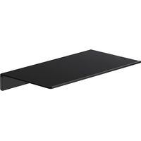 Piccola mensola da parete sospesa, mini mensola espositiva per oggetti da collezione, mensola da parete in metallo per bagno/soggiorno/cucina/camera da letto (nero, 8 pollici)