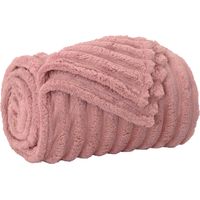 vidaXL Throw Blanket Pink 240 x 220 cm Fleece