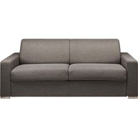 Canapé 4 places convertible express en tissu anthracite - Couchage 160 cm - Matelas 16 cm avec mousse à mémoire de forme CALITO