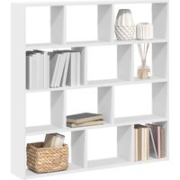 Estante cubo pared 12 compartimentos madera ingeniería blanco vidaXL