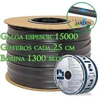 Suinga – Ruban d'irrigation goutte à goutte 16mm 1300m – Goutteurs 1,5 l/h tous les 25 cm – Épaisseur de paroi 15 mil – Pour horticulture spécialisée