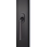 Maniglia finestra 34 1076 Alluminio 30-35mm nero anodizzato con blocco