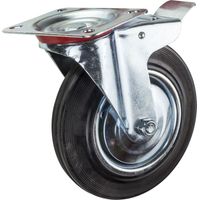 Gumové otočné koliesko s brzdou 200 mm, do 185 kg