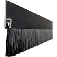 Bürstendichtung 25(Bh) x 1500 mm Aluschiene schwarz eloxiert, PPN-Besatz