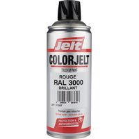 Peinture Aérosol Jelt Rouge Feu Séchage Rapide, Couleur Rouge Intense, Haute Brillance - Jelt