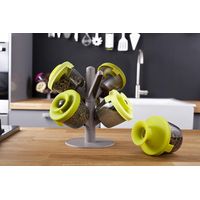 Vacu Vin Popsome Set 6 Contenitori Portaspezie Popsome, con Supporto Ad Albero