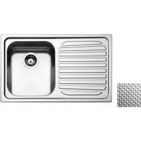 Apell RO791IRAC Roma Lavello da Incasso 1 Vasca 79x50 cm Gocciolatoio Destro colore Acciaio Inox