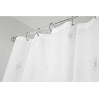 Croydex Waterproof Textile Shower Curtain Stellar Star Patterned