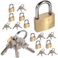 de 8 mini cadenas en laiton avec clés pour valises sacs à