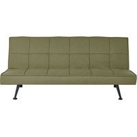 Sofa Bed 3 Seater HASLE Fabric Olive Green