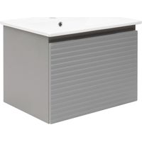 Naturel Mueble de baño con lavabo Naturel Savona 58x43x44,8 cm, gris mate (SAVONA60GM)