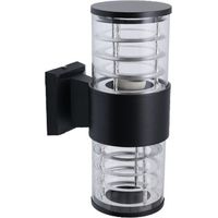 Luminaire d'extérieur haut et bas pour porche, applique murale extérieure moderne, luminaire extérieur noir pour patio, garage, jardin, porte d'entrée, entrée - 1 paquet