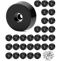 30 Stück Gummifüße für Möbel mit 304 Edelstahl-Schrauben, rutschfeste und verschleißfeste Gummifüße Schraubbar für Tische & Stühle, 25 x 23 x 9mm