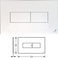 Placca Di Comando Idea TODINI - Azionamento Meccanico - Compatibile con Cassette Linea IDEA - Abs Alta Resistenza - Bianco