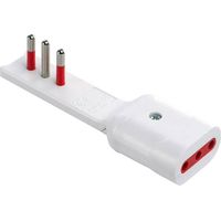 ADATTATORE ULTRAPIATTO SERIE 'EMILIA FLAT' spina e presa 2P + T 16A - bianco