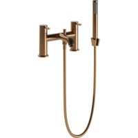 Signature Sail Bath Shower Mixer Tap with Shower Kit and Bracket - Brushed Bronze